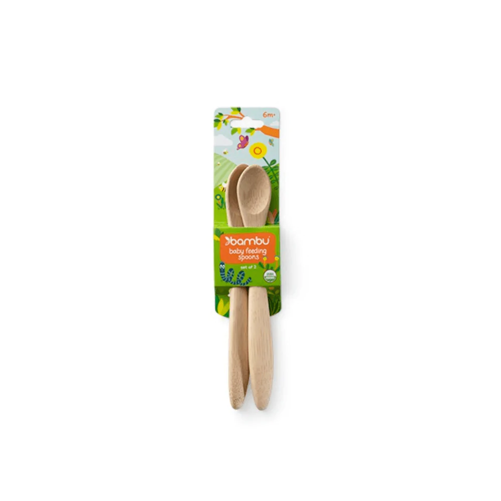 Baby Spoons - Bamboo - Click Image to Close