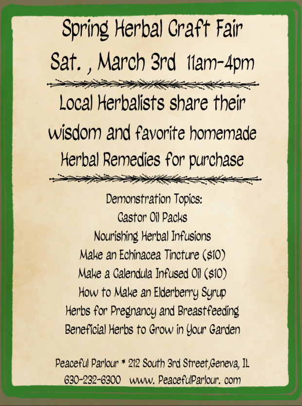 Spring Herbal Craft Fair Featuring Local Herbalists