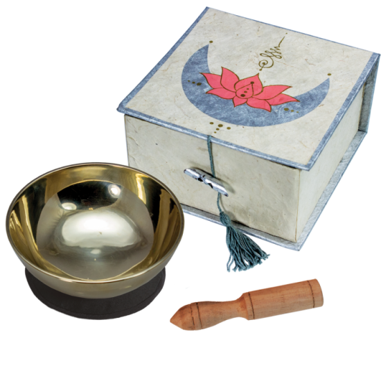 Meditation Bowl Box Lotus Moon - Click Image to Close