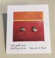 Earrings Post Heart 14k Gold Over Sterling Silver