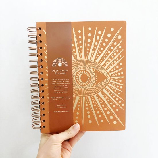 12 month open dated planner - Seeing Eye, tan or black - Click Image to Close