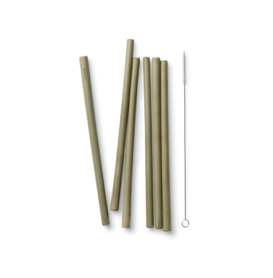 Set of Bamboo Straws - Click Image to Close