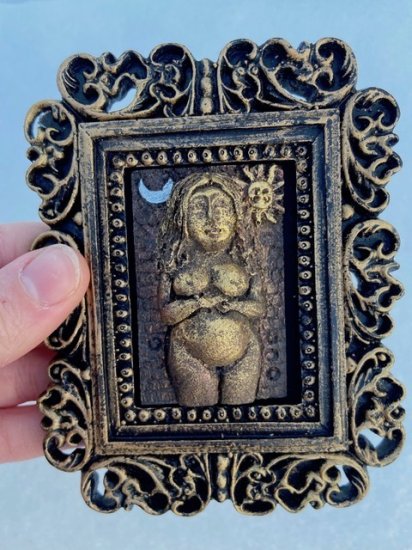 Cold Cast Bronze Art - Pregnant Goddess - Click Image to Close