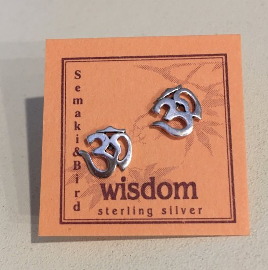 Earrings Post Ohm sterling silver - Click Image to Close