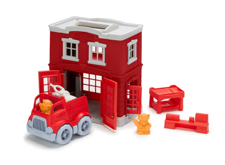 Green Toys Playset - Fire Station - Click Image to Close