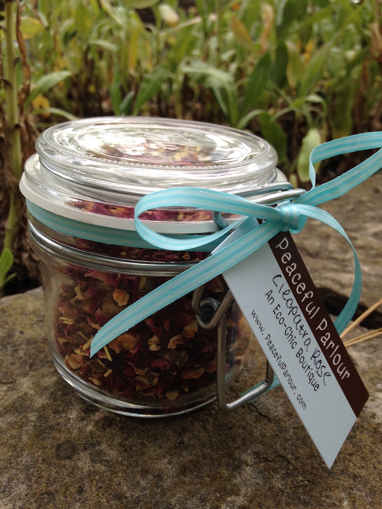 Loose Leaf Tea - Cleopatra Rose Herbal Blend - Glass Jar