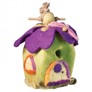 Wool Birdhouse - Pixie House - Click Image to Close