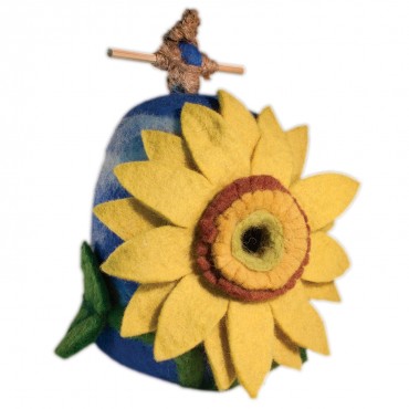 Wool Birdhouse - Sun Flower - Click Image to Close
