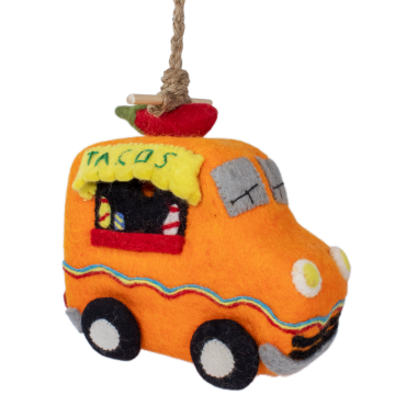 Wool Birdhouse - Taco Truck - Click Image to Close